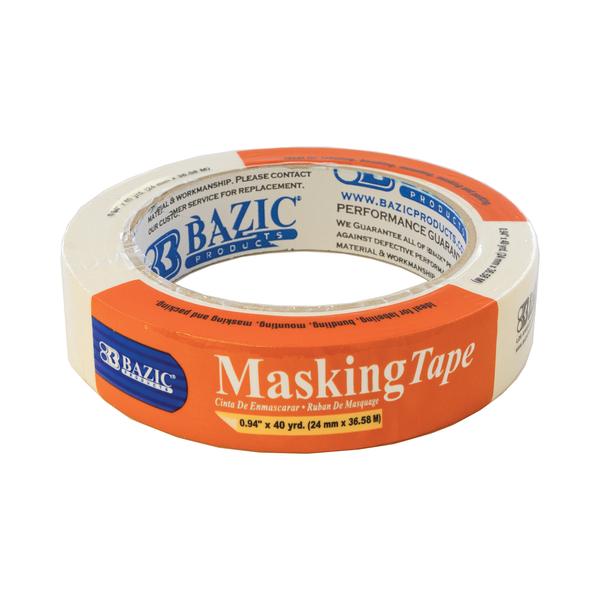  Business Source Masking Tape, 3 Inch Core, 1 x 60  Yards, Natural Kraft : Learning: Supplies