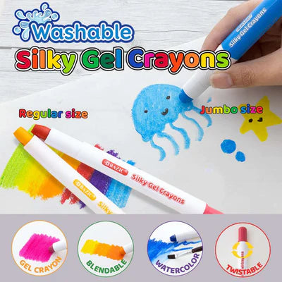 Silky Gel Crayons 12 Colors