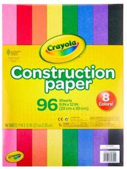 Crayola Construction Paper, 9"x12", 96 Count