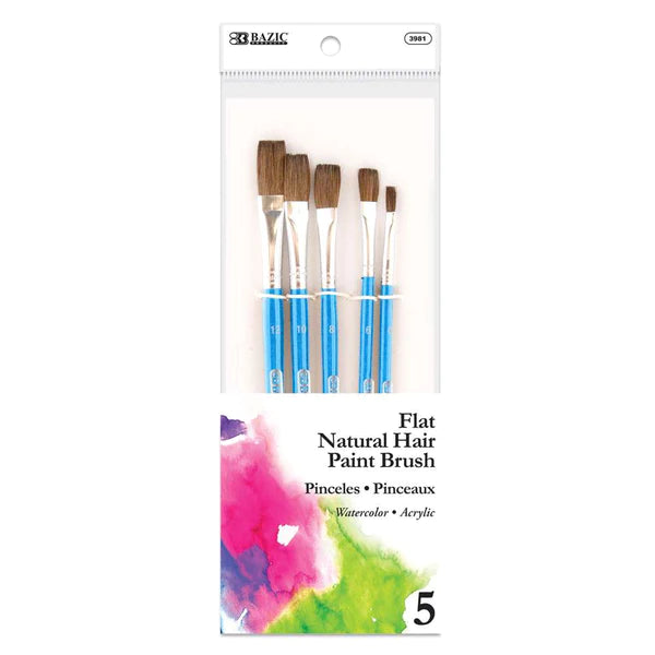 Paint Brush Flat Natural Hair (5/Pack)