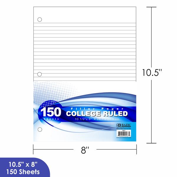 Papel de Argolla- Filler Paper C/R 150 Ct.