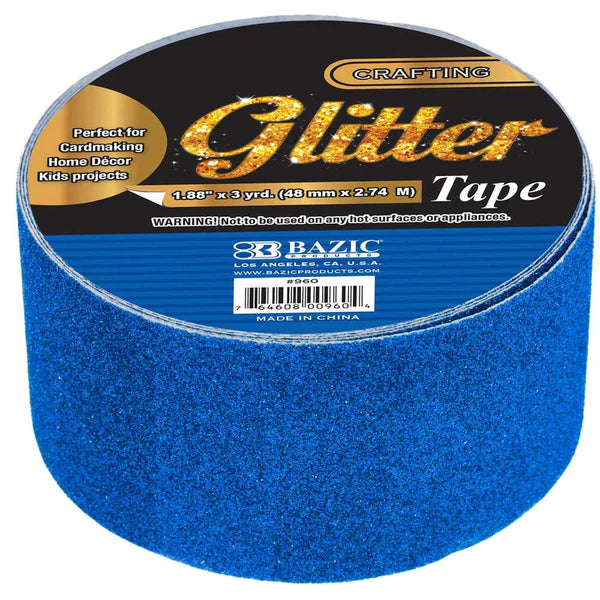 Bazic 960 1.88'' X 3 Yards Glitter Tape Case of 36, 36 - King Soopers