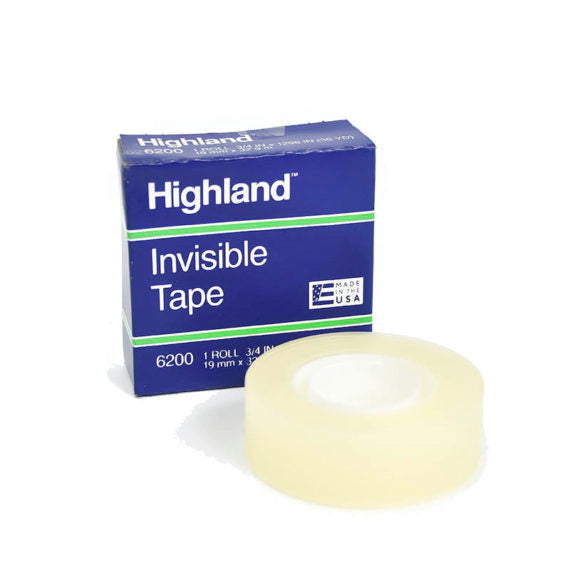 Highland Invisible Tape 6200, 3/4 in x 1296 (36 yd.)