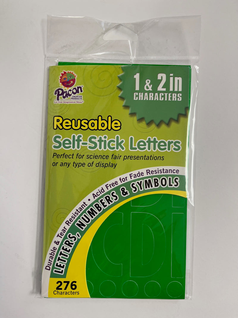 SELF ADHESIVE LETTERS STICKERS 1" & 2"- VERDE