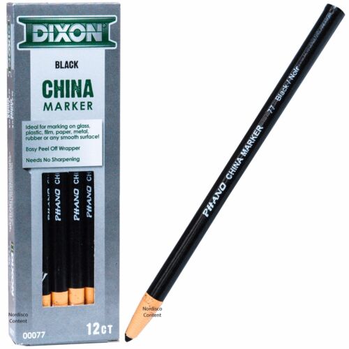 Black China Marker- Lapiz de cera caja de 12